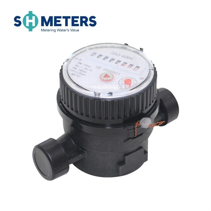 Single Jet Water Meter Plastic Body R100 For Residential factory